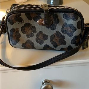 Camouflage mini Coach crossbody purse